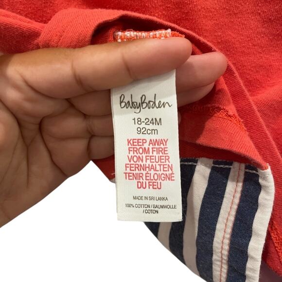 Baby Boden Appliqué Pirate Sprout Dog Tee Shirt Size 18-24m - Picture 4 of 4